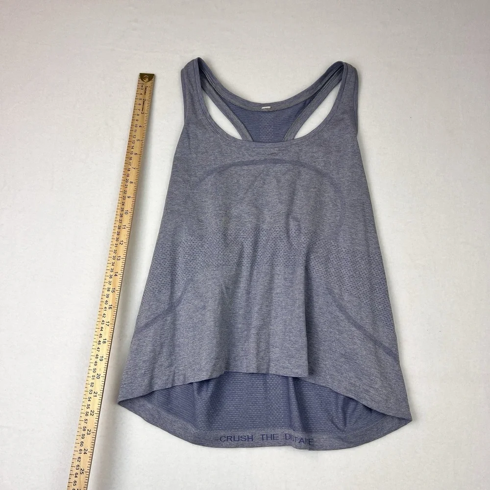 Lululemon Swiftly Tech Racerback Tank Heathered Purple Blue Size 16